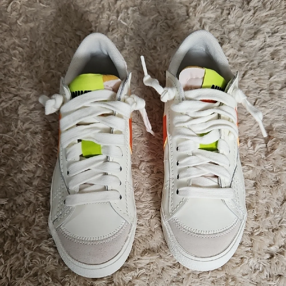 Nike Cream and Orange Blazer Sneakers